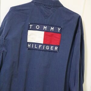 Vintage Tommy USA Button Down Big Flag